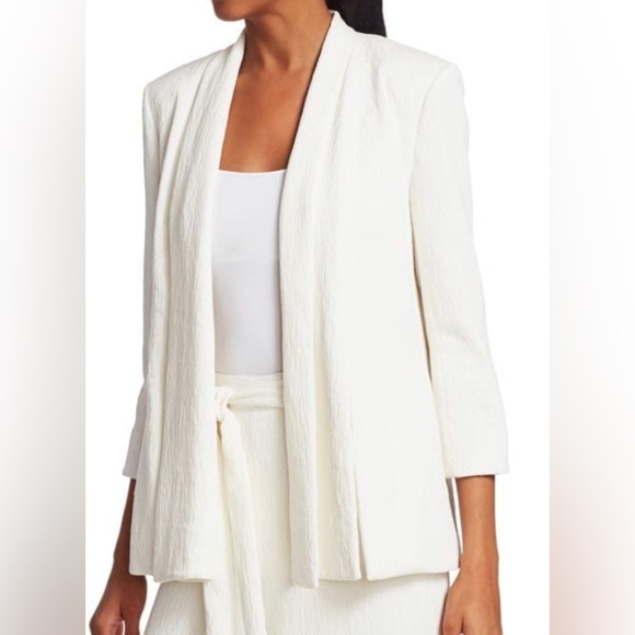 Halston Crinkle Crepe Scarf Front Blazer - NWT - Size L - Picture 2 of 15